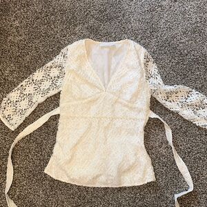 Anne Fontaine white lace top